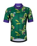 HOLOKOLO Kolesarski dres s kratkimi rokavi - DINOSAURS KIDS - zelena