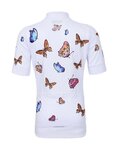 HOLOKOLO Kolesarski dres s kratkimi rokavi - BUTTERFLIES KIDS - bela/večbarvno