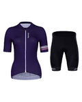 HOLOKOLO Kolesarski dres kratek rokav in kratke hlače - EXCITED ELITE LADY - črna/modra