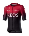 CASTELLI Kolesarski dres s kratkimi rokavi - INEOS 2020 - rdeča/črna