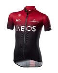 CASTELLI Kolesarski dres s kratkimi rokavi - INEOS 2020 KIDS - rdeča/črna