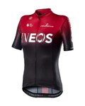 CASTELLI Kolesarski dres s kratkimi rokavi - INEOS 2020 LADY - črna/rdeča