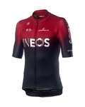 CASTELLI Kolesarski dres s kratkimi rokavi - TEAM INEOS 2019 - črna/rdeča