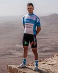 KATUSHA SPORTS Kolesarski dres s kratkimi rokavi - ISRAEL 2020 - svetlo modra/bela