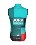 LE COL Kolesarski brezrokavnik - BORA HANSGROHE 2022 - rdeča/črna/zelena