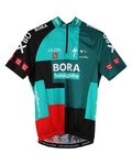 LE COL Kolesarski dres s kratkimi rokavi - BORA HANSGROHE 2022 - zelena/siva