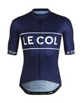 LE COL Kolesarski dres s kratkimi rokavi - SPORT LOGO - bela/modra