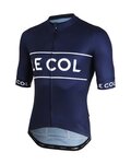 LE COL Kolesarski dres s kratkimi rokavi - SPORT LOGO - bela/modra
