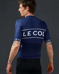 LE COL Kolesarski dres s kratkimi rokavi - SPORT LOGO - bela/modra