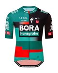 LE COL Kolesarski dres s kratkimi rokavi - BORA HANSGROHE 2023 SPORT REPLICA - rdeča/črna/zelena