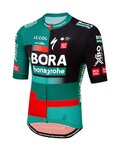 LE COL Kolesarski dres s kratkimi rokavi - BORA HANSGROHE 2023 SPORT REPLICA - rdeča/črna/zelena