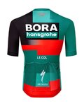 LE COL Kolesarski dres s kratkimi rokavi - BORA HANSGROHE 2023 SPORT REPLICA - rdeča/črna/zelena