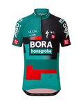 LE COL Kolesarski dres s kratkimi rokavi - BORA HANSGROHE 23 K - zelena/siva