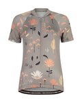 MALOJA Kolesarski dres s kratkimi rokavi - GANESM. AOP 1/2 LADY - siva