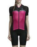 MONTON Kolesarski dres s kratkimi rokavi - YULO LADY - črna/rožnata