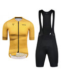 MONTON Kolesarski dres kratek rokav in kratke hlače - DESERT - bela/črna/rumena