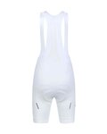 MONTON Kolesarske kratke hlače z naramnicami - SKULL LADY - bela