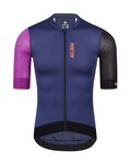 MONTON Kolesarski dres s kratkimi rokavi - TRAVELER EVO - modra/vijolična/črna