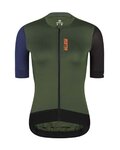 MONTON Kolesarski dres s kratkimi rokavi - TRAVELER EVO LADY - črna/modra/zelena