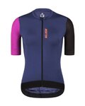 MONTON Kolesarski dres s kratkimi rokavi - TRAVELER EVO LADY - črna/modra/vijolična