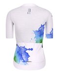 MONTON Kolesarski dres s kratkimi rokavi - INKINWATER LADY - modra/bela/rumena/rdeča