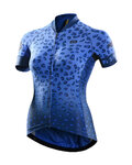 MONTON Kolesarski dres s kratkimi rokavi - CHEETAH LADY - modra