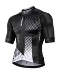 MONTON Kolesarski dres s kratkimi rokavi - ILLUMINATION - bela/črna