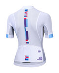 MONTON Kolesarski dres s kratkimi rokavi - MONDRIAN LADY - bela