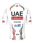 PISSEI Kolesarski dres s kratkimi rokavi - UAE TEAM EMIRATES OFFICIAL 2024 - bela/rdeča/črna