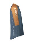 POC Kolesarski dres s kratkimi rokavi - MTB PURE 3/4 - oranžna/modra