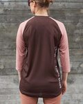 POC Kolesarski dres s kratkimi rokavi - MTB PURE 3/4 LADY - rjava/rožnata