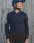 POC Kolesarski dres z dolgimi rokavi poletni - MTB PURE LADY - rjava/modra