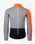 POC Kolesarski dres z dolgimi rokavi zimski - ESSENTIAL ROAD MID - črna/oranžna/siva