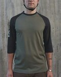 POC Kolesarski dres s kratkimi rokavi - MTB PURE 3/4 - črna/zelena
