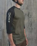 POC Kolesarski dres s kratkimi rokavi - MTB PURE 3/4 - črna/zelena