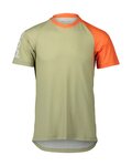 POC Kolesarski dres s kratkimi rokavi - MTB PURE - oranžna/zelena