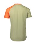 POC Kolesarski dres s kratkimi rokavi - MTB PURE - oranžna/zelena