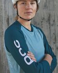 POC Kolesarski dres s kratkimi rokavi - MTB PURE 3/4 LADY - modra/svetlo modra