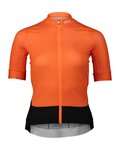 POC Kolesarski dres s kratkimi rokavi - ESSENTIAL ROAD LADY - oranžna/črna