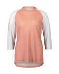 POC Kolesarski dres s kratkimi rokavi - MTB PURE 3/4 LADY - bela/rožnata