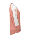 POC Kolesarski dres s kratkimi rokavi - MTB PURE 3/4 LADY - bela/rožnata