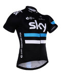 BONAVELO Kolesarski dres s kratkimi rokavi - SKY 2016 KIDS - črna