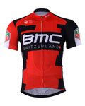 Kolesarski dres s kratkimi rokavi - BMC 2017 - rdeča/črna