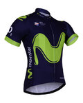 Kolesarski dres s kratkimi rokavi - MOVISTAR 2017  - modra/zelena