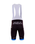 BONAVELO Kolesarske kratke hlače z naramnicami - AG2R 2017 - modra/črna