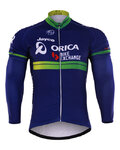 Kolesarski dres z dolgimi rokavi poletni - ORICA 2017 SUMMER - modra/zelena