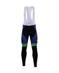 Kolesarske dolge hlače z naramnicami - ORICA 2017 SUMMER - zelena/modra/črna