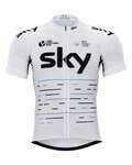 Kolesarski dres s kratkimi rokavi - SKY 2017 - bela