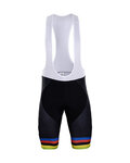BONAVELO Kolesarske kratke hlače z naramnicami - BORA UCI 2018 - večbarvno/črna