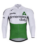 Kolesarski dres z dolgimi rokavi zimski - D DATA 2018 WINTER - črna/bela/zelena